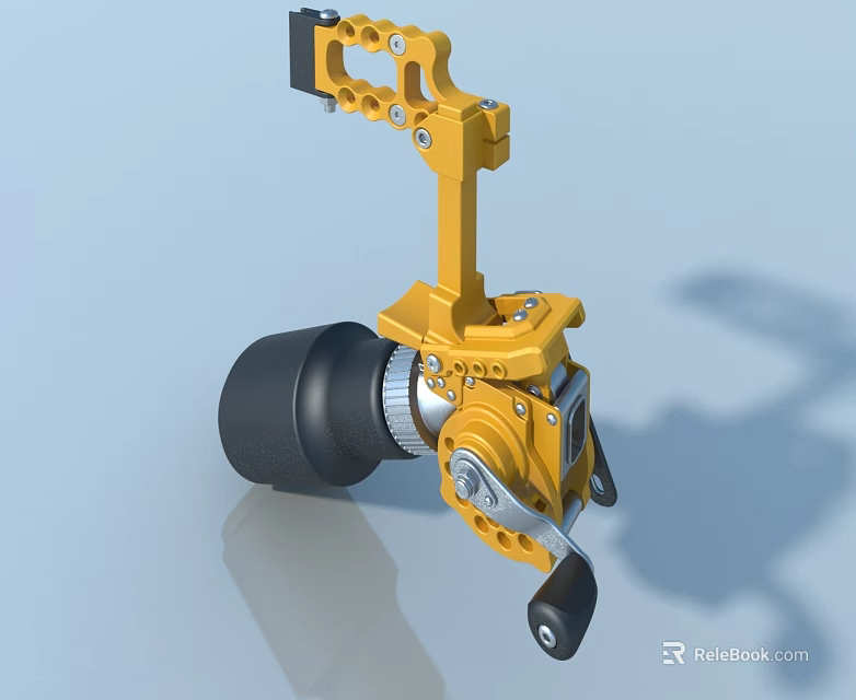 Swing Door Hardware Components Featuring Durable Metal Mechanical Structure Design 3d model