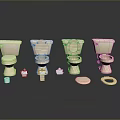 Modern Bathroom Toilets with Various Designs Seats Lids and Flush Accessories