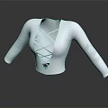Stylish White Long Sleeve Bodysuit With Crisscross Lacing Front Cutout Detail