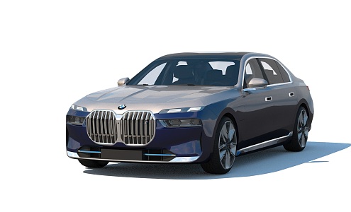 BMW i7 2023 BMW has less simple mold surface 3d model