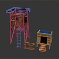 Tower defense sentry tower tower air defense watchtower observatory observatory observatory tower loft 3d model