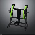 Professional Leg Press Fitness Equipment With Green Black Design And Barbell Bars