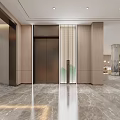 Modern Hotel Lobby Interior With Marble Flooring Pendant Lights And Staircase