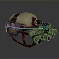 Advanced Tactical Weapon Helmet Equipped With Night Vision Binoculars Military Gear