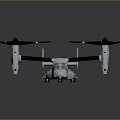 Passenger Aircraft Featuring Modern Tiltrotor Design Four Rotors And White Fuselage