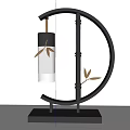 New Chinese Style Table Lamp Slub Lamp 3d model