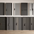 Security Doors With Various Modern Designs And Different Surface Textures For Home Safety 3d model