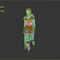 Fantasy Female Warrior Character In Black White Outfit With Wolf Companion
