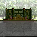 2024 Spring Festival Decorations With Green Bamboo Structures And Cartoon Figures