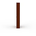 Wooden Door Components With Brown Wood Grain White Decorative Strip and Black Handle