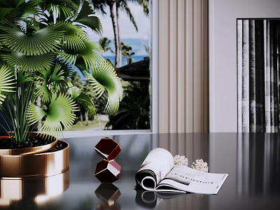 Modern potted plants 3d model