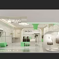 BRAVO Clothing Store Interior Design With Green Accents And Fashion Displays