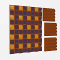 Modern Wall Decor With Blue And Yellow Ceramic Tiles Checkerboard And Woven Patterns