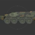 Tactical Armored Military Vehicle Design With Camouflage Exterior And Six Wheels