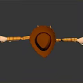 3D Cowboy Character Model Wearing Brown Hat Plaid Shirt Blue Jeans And Brown Boots