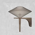 Minimalist Modern Wall Lamp With Wooden Bracket White Shade And Decorative Spheres