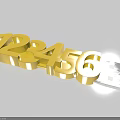 Pink 3D Century Sakura Text Design With USB Connector Element