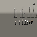 European Style Candle Holder Simple European Candle Holder Lamp Candle Lamp Decorative Ornaments 3d model