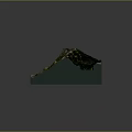 Natural Mountain Landscape Model Featuring Green Vegetation And Rocky Terrain