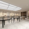 Luxury Boutique Interior With Glass Display Cases And Modern Lighting Fixtures