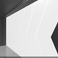Modern Black And White Interior Background Wall With Illuminated Arrow Shaped Lines