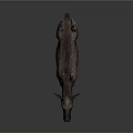 Realistic Standing Moose With Brown Body And White Legs On Grey Background