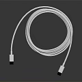 White USB Type C Data Cable for Smartphone Charging and Syncing Needs