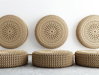 New Chinese Cushion Zen Cushion 3d model