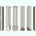 Modern Column Decorative Column Pillar Combination 3d model