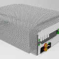 Industrial Equipment With Metallic Mesh Case Green Indicators And Functional Ports