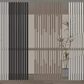 Modern partition grille 3d model