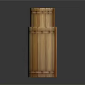Bamboo Furniture Three Cylindrical Decorative Pieces With Intricate Carved Tops And Natural Finish