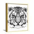 Modern Animal Painting Simple Black and White Study Animal Tiger Decorative Painting 3d model