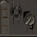 Modern Wall Decor With Geometric Elements In White Black And Gold For Home Interior