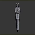 Modern Tactical Weapon Rifle With Metal Barrel Magazine And Stock