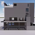 Modern Detached Villa Exterior Design With Large Glass Windows Wooden Accents Balconies And Greenery