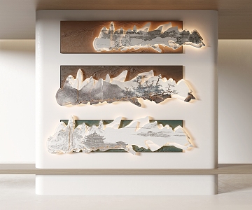 New Chinese Decorative Painting 3d model