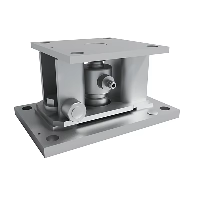 Industrial Metal Mechanical Device With Square Base And Cylinder Structure 3d model