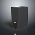 Black Desktop Computer Tower Case With Front Panel Design And Sleek Finish 3d model