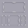French line carved component 3d model