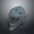 Gray Tactical Weapon Helmet Featuring Protective Mask And Ventilation Holes For Military Use