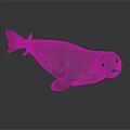 High Quality 3D Seal Character Model With Realistic Gray Color And Detailed Features