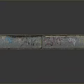 Graffiti Covered Rectangular Object With Colorful Artwork On Weathered Metal Surface