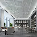 Modern Hotel Lobby Rest Waiting Area 3d model