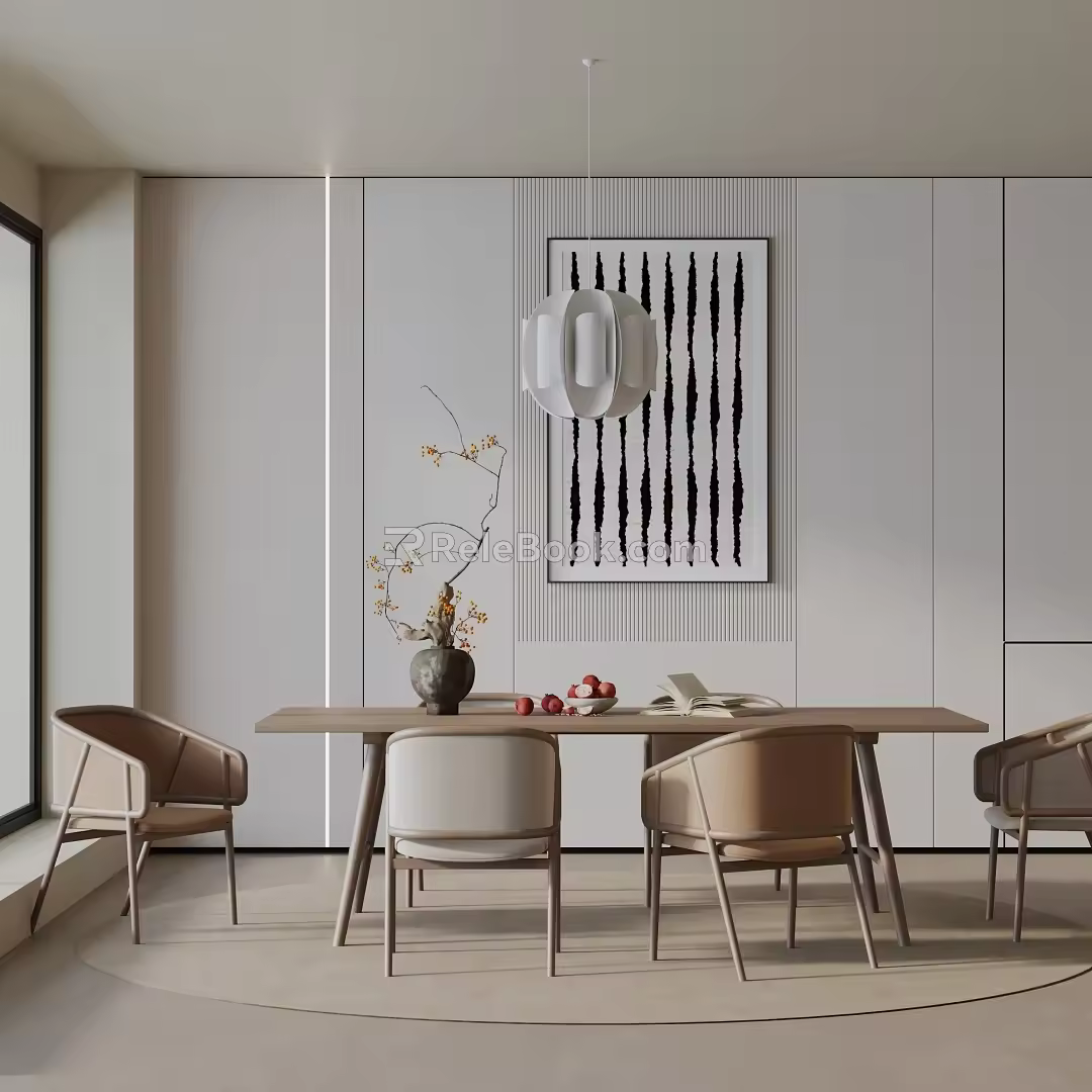 Modern table combination 3d model
