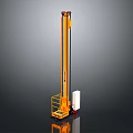 Yellow Vertical Mast Lift Equipment With Elevated Platform For Industrial Use