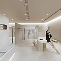 Modern Fashion Clothing Store Interior With Mirrors Plants And Display Area