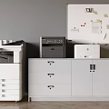 Laser printer smart copier scanner file cabinet display whiteboard 3d model