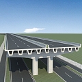 modern elevated road 3d model