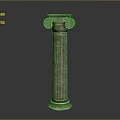 European style pillar stone pillar stone pillar old stone pillar 3d model